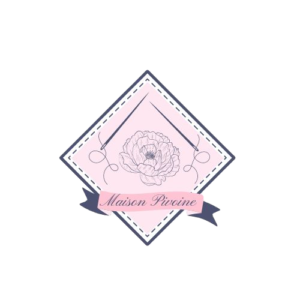 Logo de maison pivoine fait avec amour comme toutes ses creations