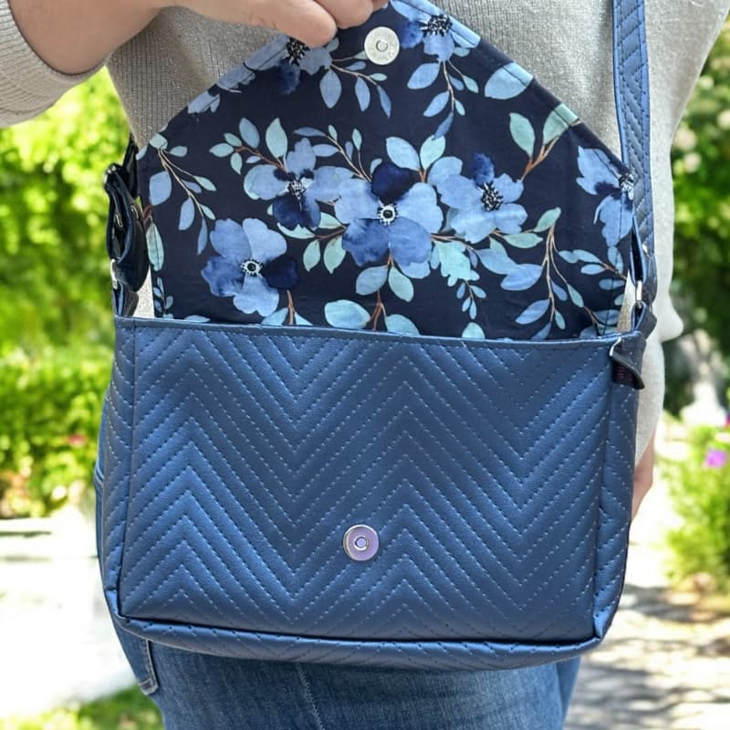 Sac bandoulière rectangle bleu