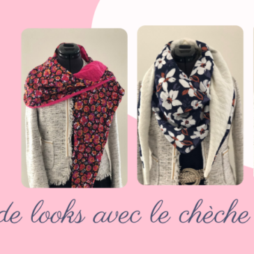 Echarpe, foulard, chèche cousu à la main à Quimperlé Maison Pivoine
