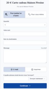 mode d'emploi carte cadeau maison pivoine