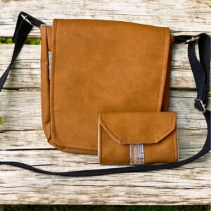Ensemble sacoche homme et son porte-cartes assorti