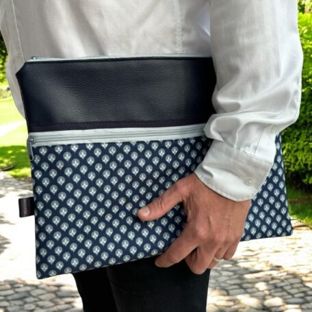 housse ordinateur portable aux motifs léopard avec poche zippée - Fabrication française - Maroquinerie quimperlé