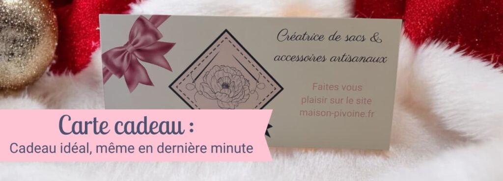 Bon cadeau Maison Pivoine : offrez du fait main