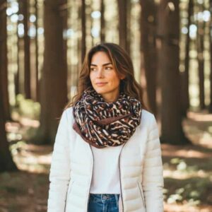 cache cou femme leopard