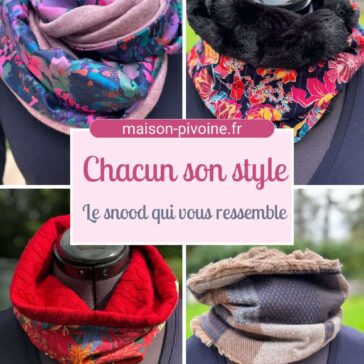 Différents style de snood, double, simple