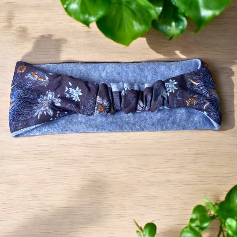 Bandeau cheveux femme confectionné à la main en France, à Quimperlé en Bretagne par Maison Pivoine