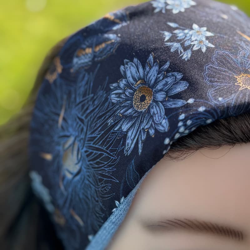 Bandeau cheveux femme confectionné à la main en France, à Quimperlé en Bretagne par Maison Pivoine