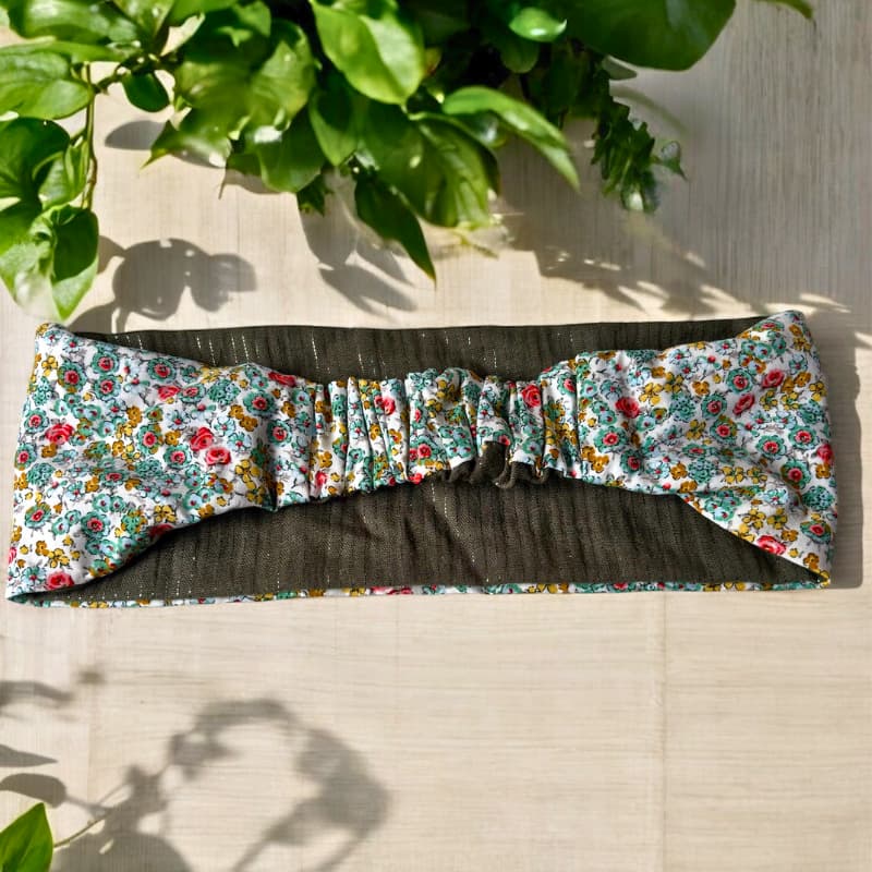 Bandeau cheveux femme confectionné à la main en France, à Quimperlé en Bretagne par Maison Pivoine