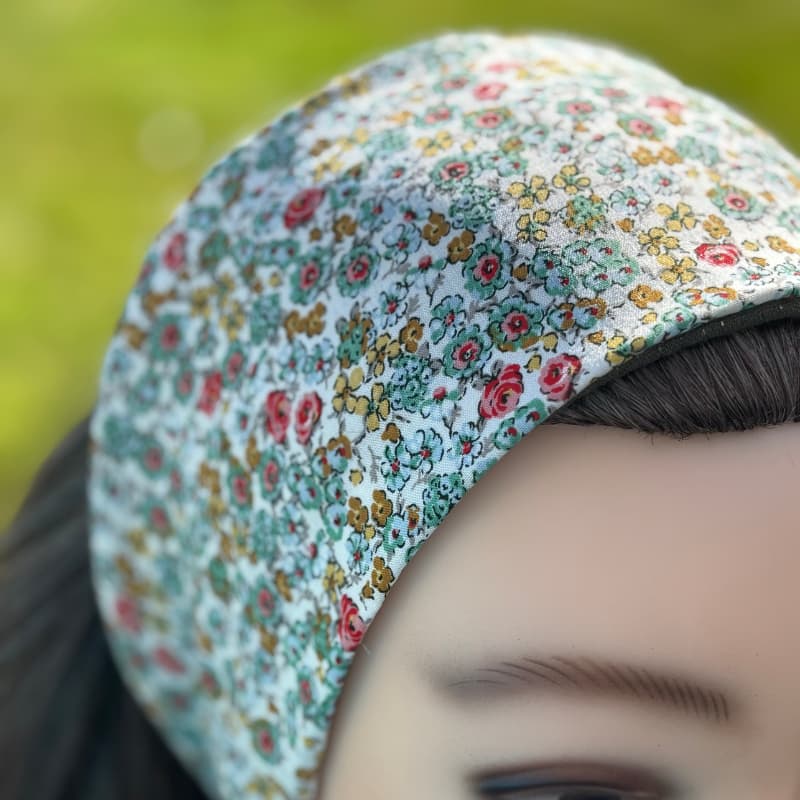 Bandeau cheveux femme confectionné à la main en France, à Quimperlé en Bretagne par Maison Pivoine