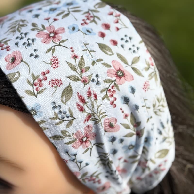 Bandeau cheveux femme confectionné à la main en France, à Quimperlé en Bretagne par Maison Pivoine