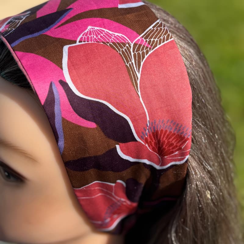 Bandeau cheveux femme confectionné à la main en France, à Quimperlé en Bretagne par Maison Pivoine