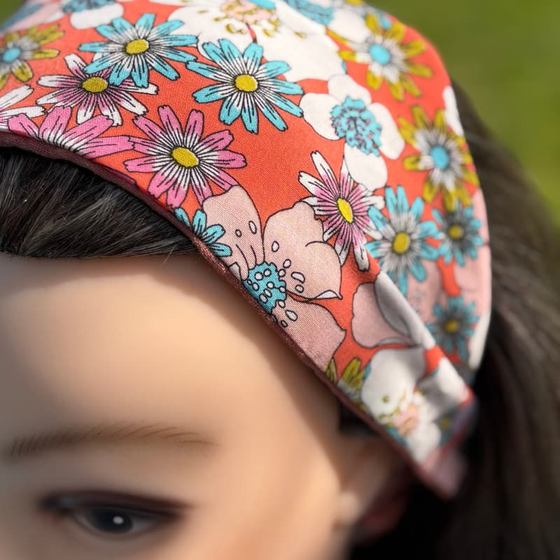Bandeau cheveux femme confectionné à la main en France, à Quimperlé en Bretagne par Maison Pivoine