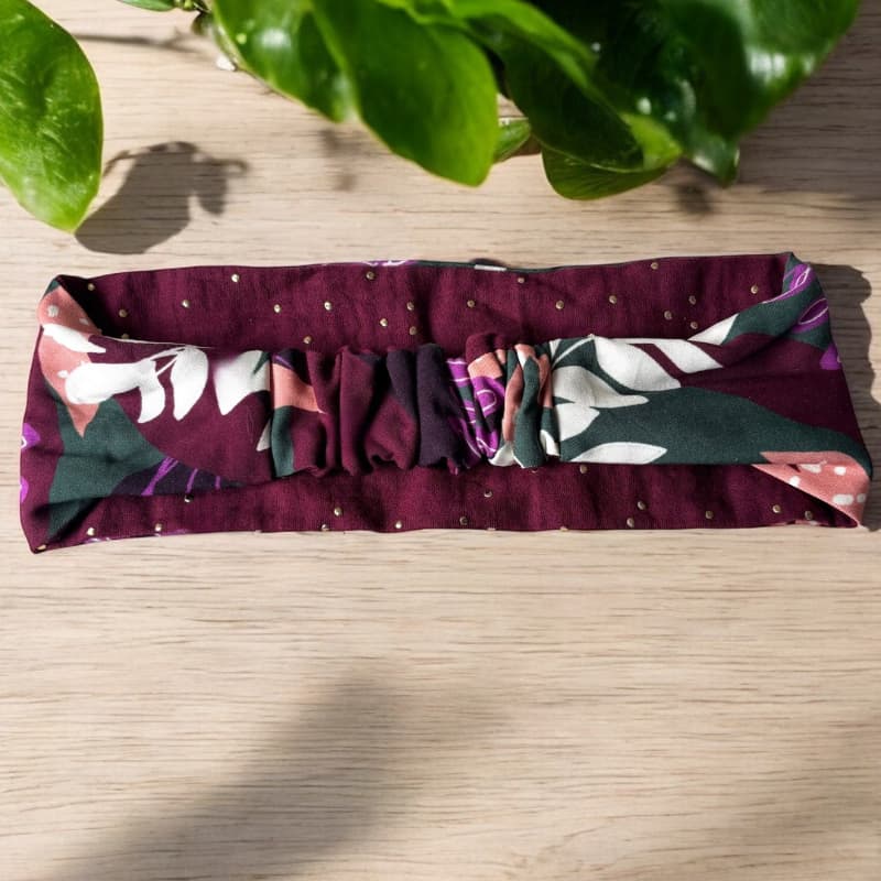 Bandeau cheveux femme confectionné à la main en France, à Quimperlé en Bretagne par Maison Pivoine