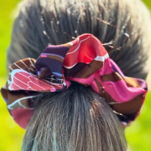 Chouchou cheveux cousu à la main en bretagne par Maison Pivoine