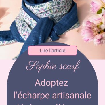 sophie scarf, l'echarpe légère e fabriquée en tissu à la main par Maison Pivoine en France
