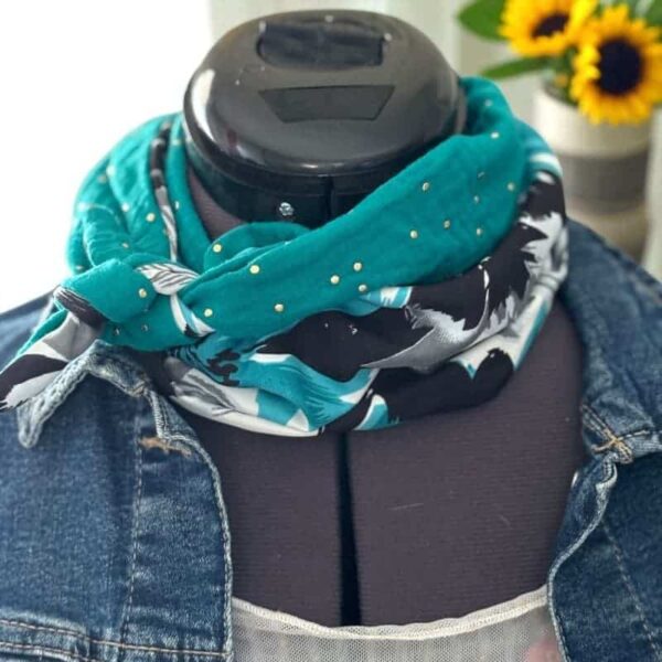 Echarpe sophie scarf en tissu de couleur verte