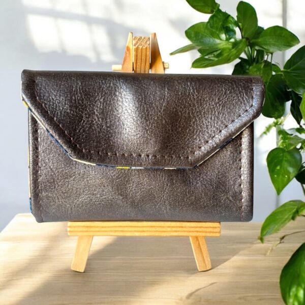 Porte-cartes homme marron "Noyer"