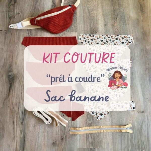 kit couture sac banane femme de couleur terra cotta