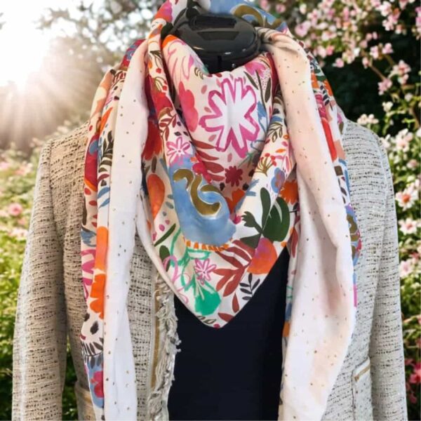 foulard femme réversible