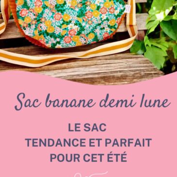 sac banane demi lune de forme croissant fait main en France, Quimperlé