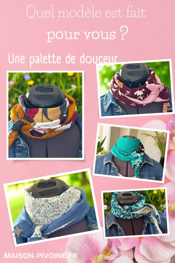petit foulard de différente couleur - Fait main en France