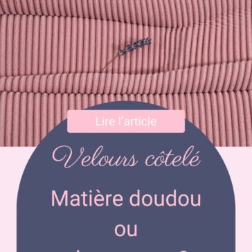 velours côtelé - matière douce