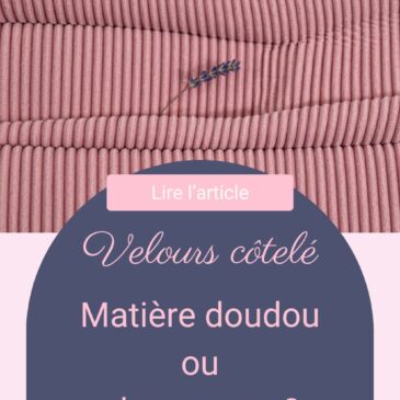 velours côtelé - matière douce