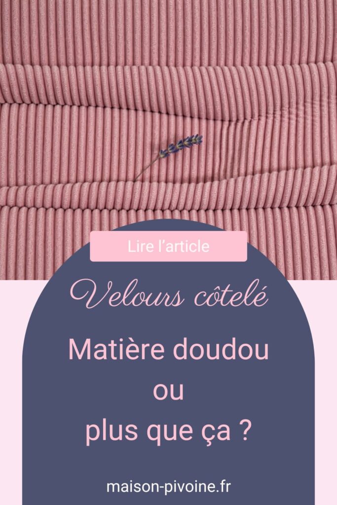 velours côtelé - matière douce
