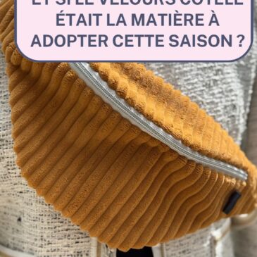 Sac banane en velours jaune