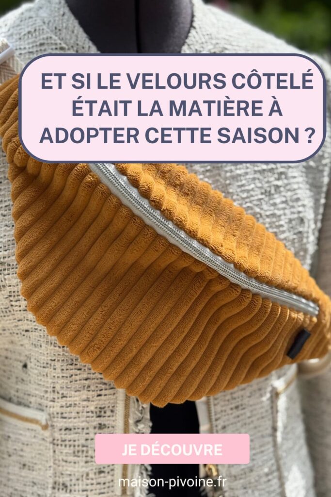 Sac banane en velours jaune