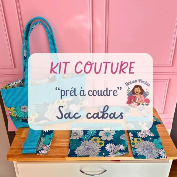 Kit couture prêt à coudre sac cabas fleuri – Maison Pivoine