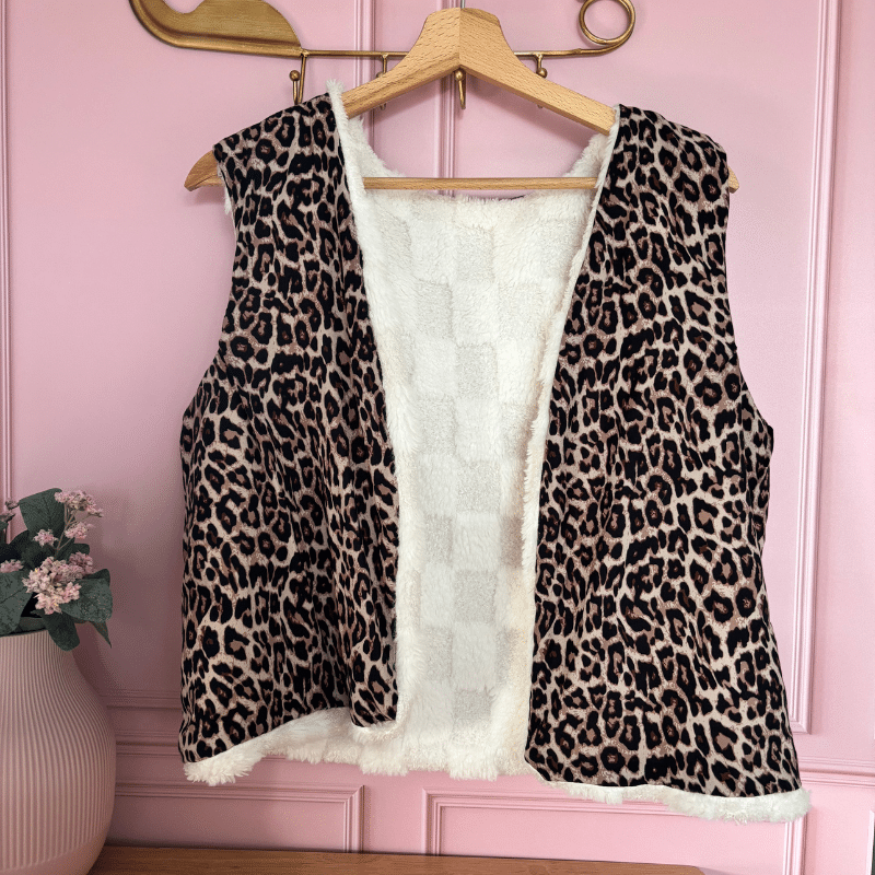 Gilet de berger femme léopard