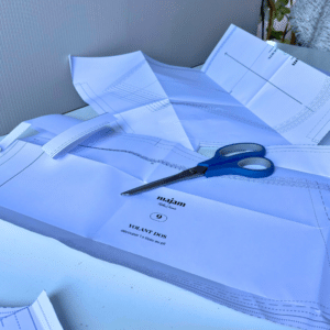 patron-majam Découpe du patron de la robe cassie