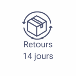 retour sous 14 jours, un icone d'un colis
